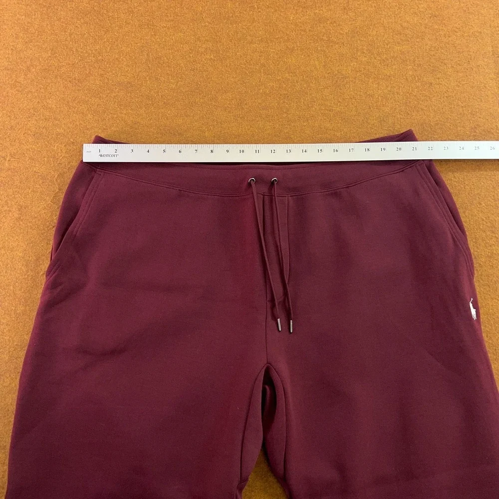 Polo Ralph Lauren Mens 2X-Large Tall Maroon Red Drawstring Tapered Jogger Pants